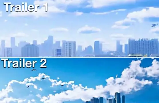 Cloud layers in GTA 6 trailer footage have real volume and depth. GTA 5 used flat texture rings at altitude