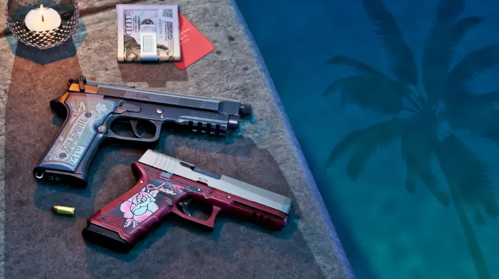 Jason’s Girardi ES9 pistol and Lucia’s Klose K17 pistol